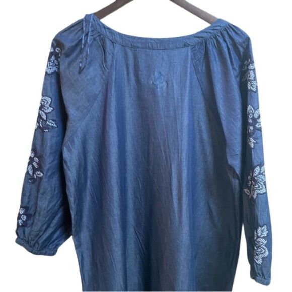 New Direction Women's Chambray Dress Size Large - Picture 2 of 9